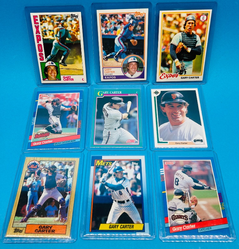 Photo 1 of 025745…9 Gary Carter cards in hard plastic sleeves