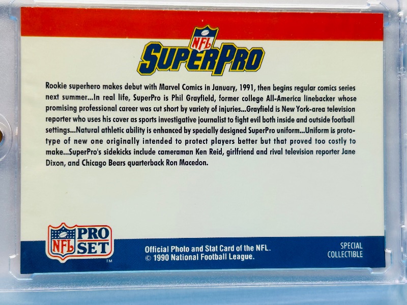Photo 1 of 025751…Superpro NFL Pro Set card in hard plastic case 