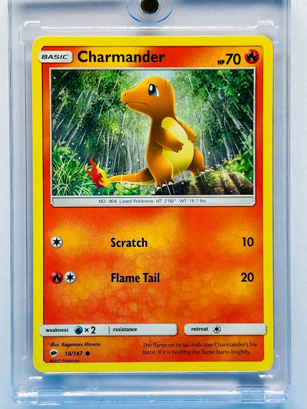 Photo 1 of 025760… Charmander Pokémon card in hard plastic case