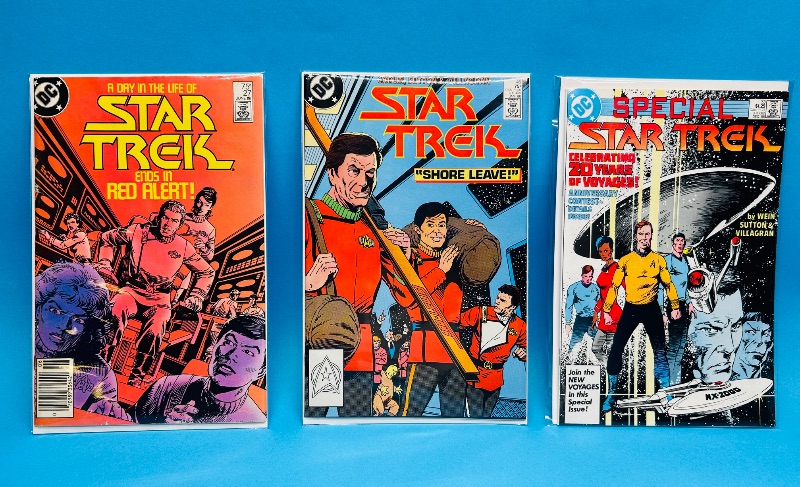 Photo 1 of 025791…3 vintage Star Trek comics in plastic sleeves