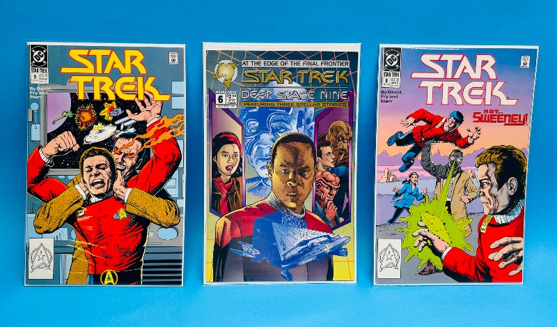 Photo 1 of 025793… 3 Star Trek comics in plastic sleeves