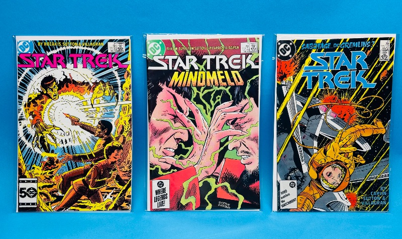 Photo 1 of 025798… 3 vintage Star Trek comics in plastic sleeves