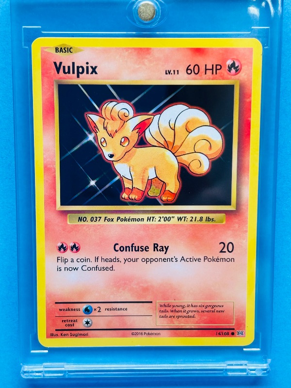Photo 1 of 025814…Vulpix Pokémon card in hard plastic case