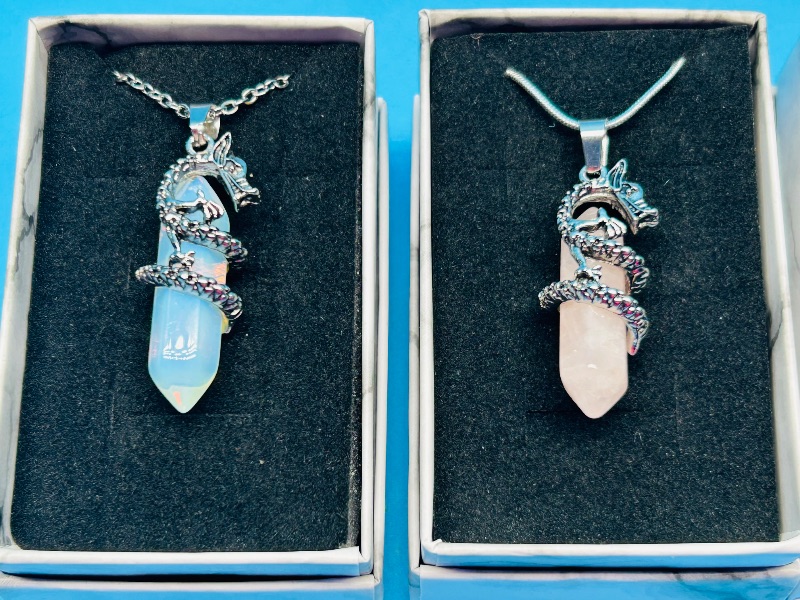 Photo 1 of 025836…4 pendants on 18. -25” various chains in gift boxes 