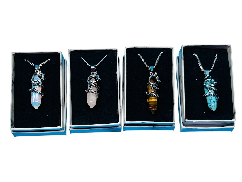 Photo 1 of 025836…4 pendants on 18. -25” various chains in gift boxes 