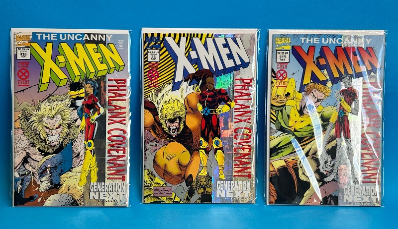 Photo 1 of 025877…3 X-men comics in plastic sleeves 
