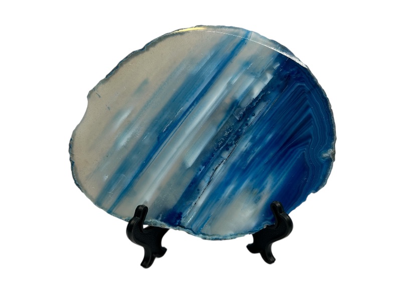 Photo 1 of 025881…5” agate slice with stand in gift box