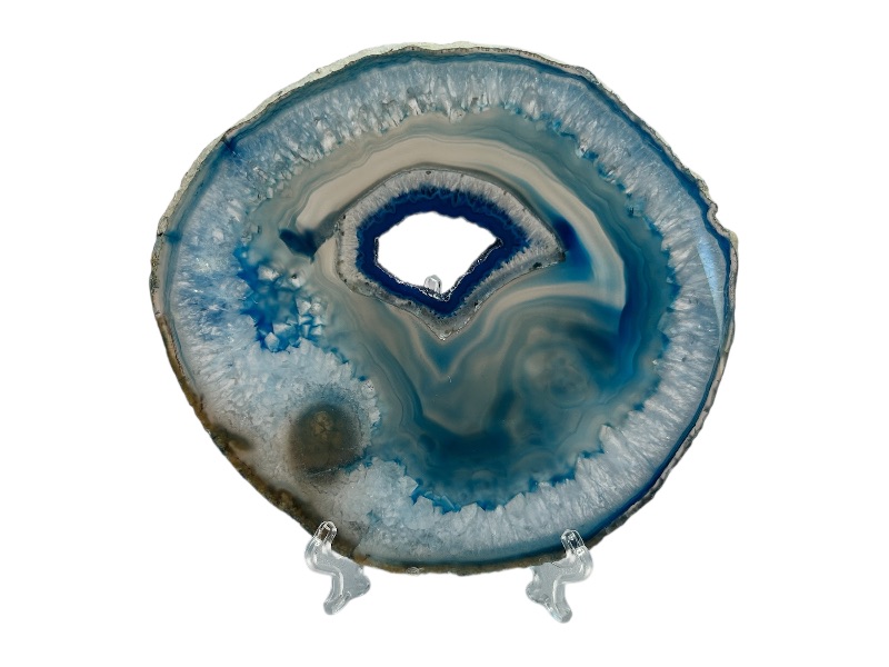 Photo 1 of 025882…5” agate slice with stand in gift box