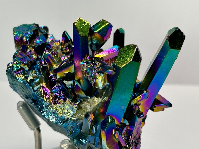 Photo 1 of 025928…3” rainbow electroplated crystal on stand