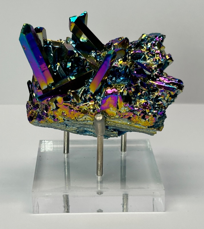 Photo 1 of 025928…3” rainbow electroplated crystal on stand