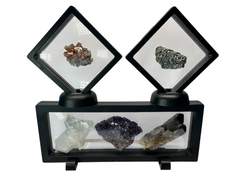Photo 1 of 025932…collection rocks in displays 9” and 4”
