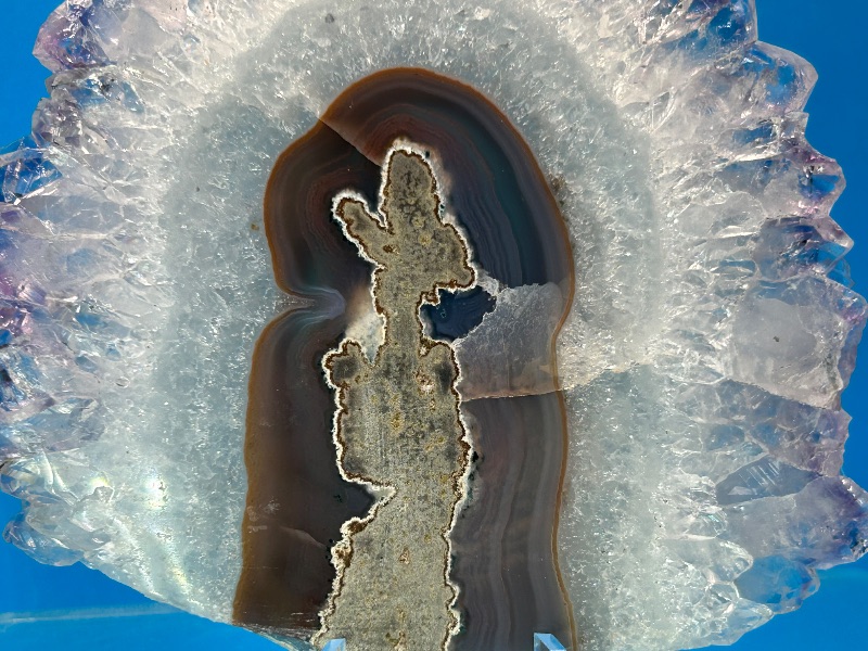 Photo 1 of 025933…4.5” amethyst stalactite slice on stand