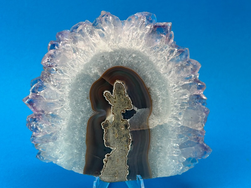 Photo 1 of 025933…4.5” amethyst stalactite slice on stand