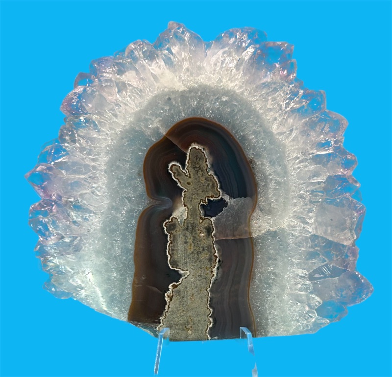 Photo 1 of 025933…4.5” amethyst stalactite slice on stand