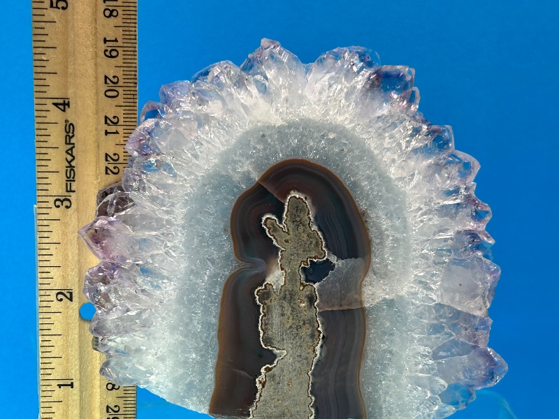 Photo 1 of 025933…4.5” amethyst stalactite slice on stand