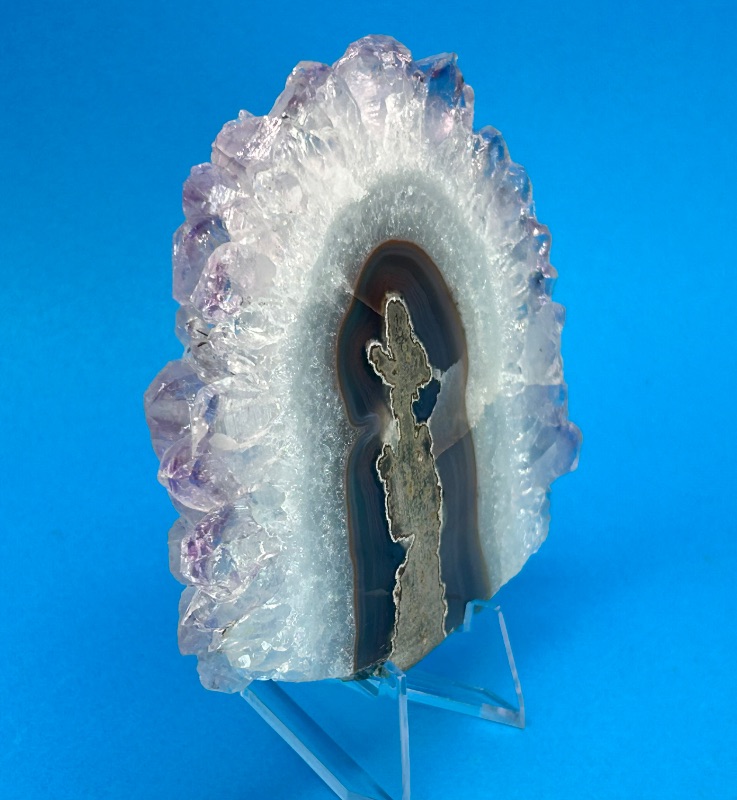 Photo 1 of 025933…4.5” amethyst stalactite slice on stand