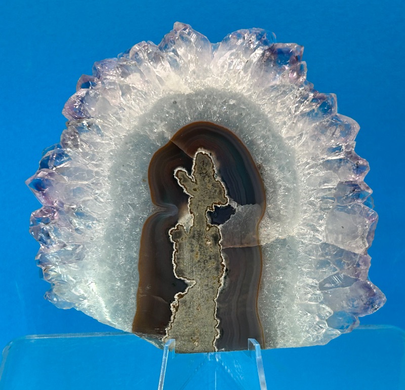 Photo 1 of 025933…4.5” amethyst stalactite slice on stand