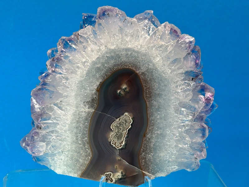 Photo 1 of 025933…4.5” amethyst stalactite slice on stand