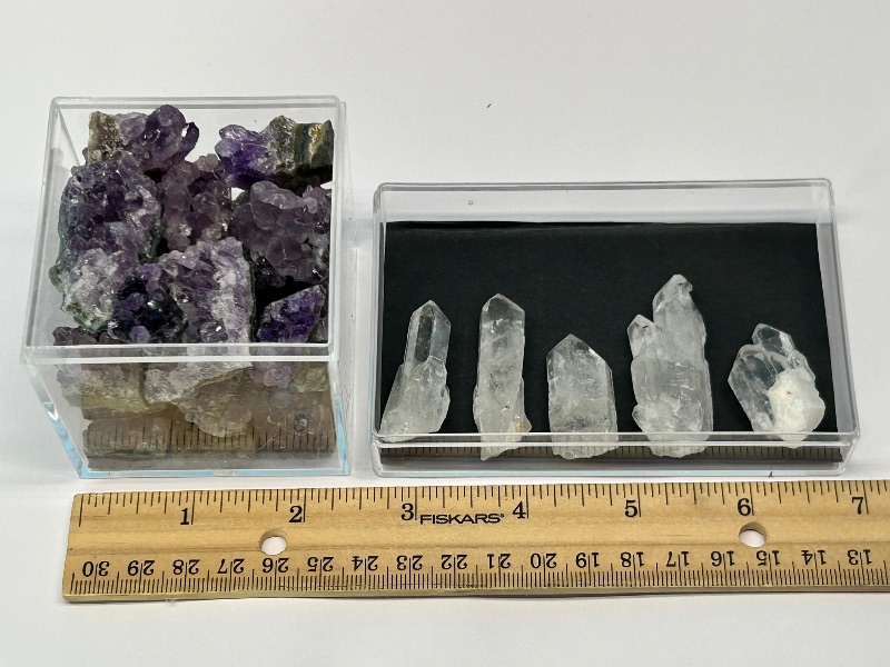 Photo 1 of 025935…crystal and amethyst in display cases
