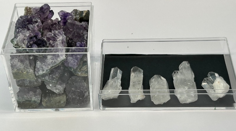 Photo 1 of 025935…crystal and amethyst in display cases