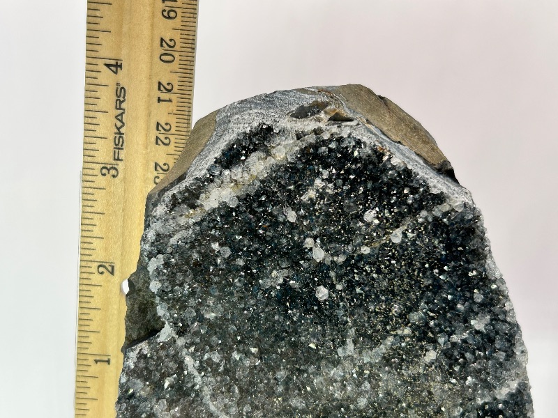 Photo 1 of 025948…4” black druzy amethyst crystal 