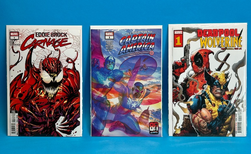 Photo 1 of 025972…3 comics all no. 1’s in plastic sleeves