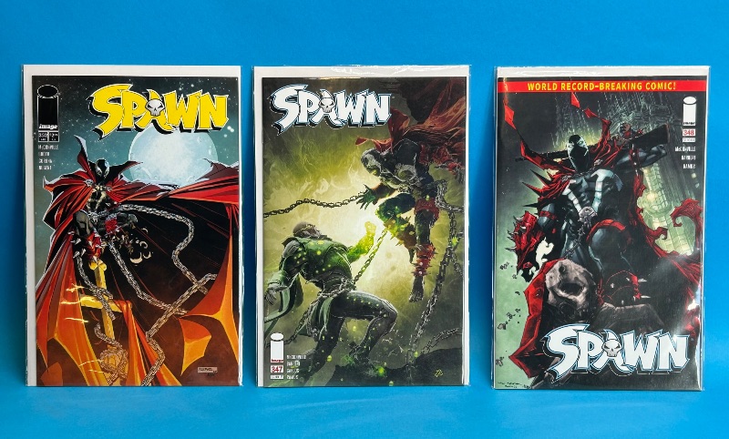 Photo 1 of 025979… 3 Spawn comics in plastic sleeves 