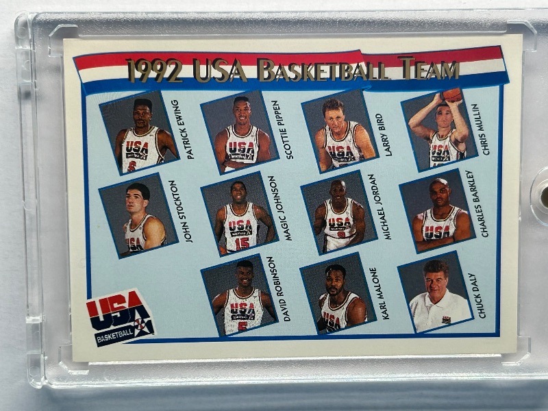 Photo 1 of 026005… 2 all star team cards featuring Michael Jordan in hard plastic cases