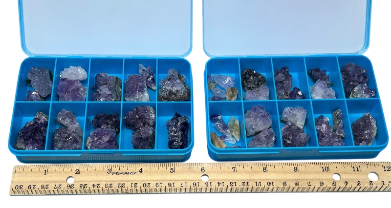 Photo 1 of 026015…2 small cases of small amethyst crystal chunks