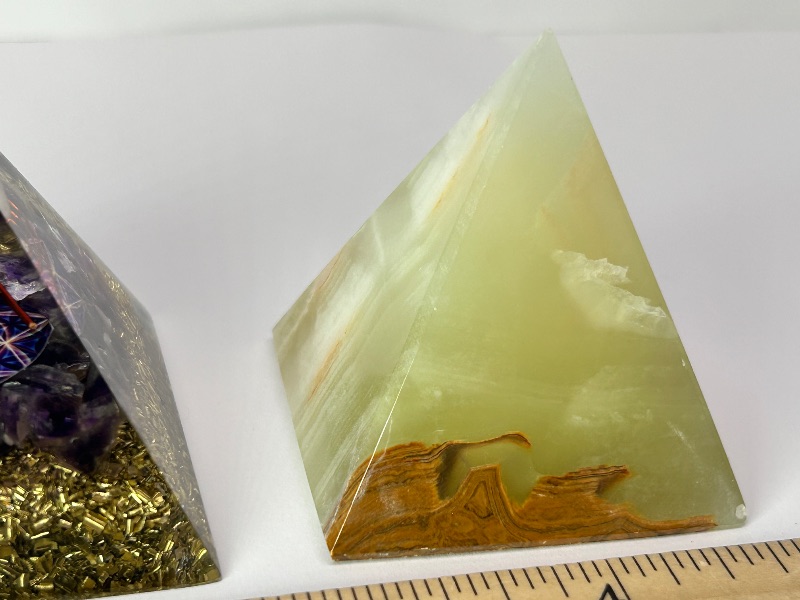 Photo 1 of 026019…onyx and acrylic pyramids