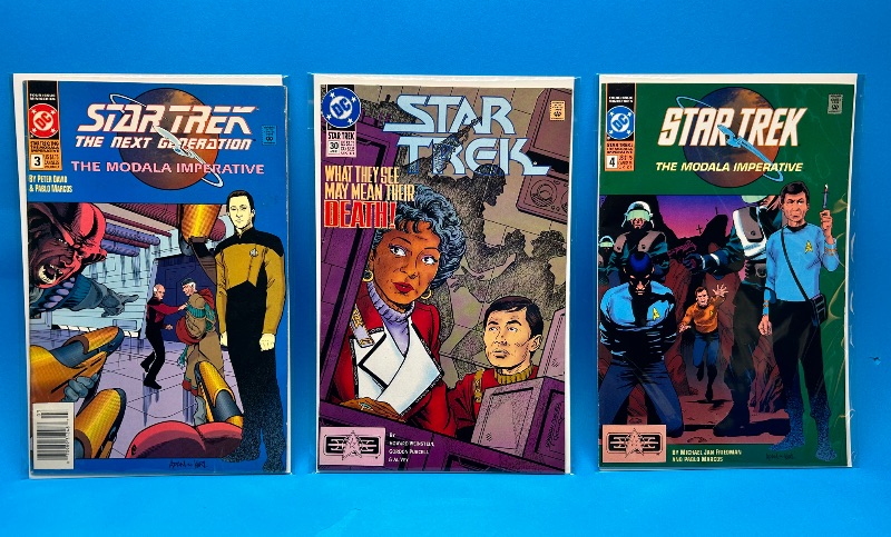 Photo 1 of 026025… 3 Star Trek comics in plastic sleeves 