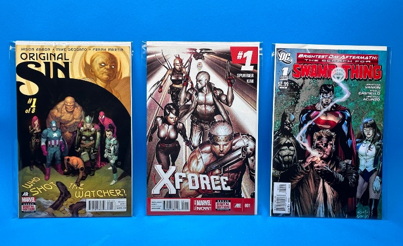 Photo 1 of 026045… 3 comics all #1’s in plastic sleeves 