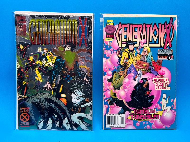 Photo 1 of 026048…2 Generation X comics all #1’s in plastic sleeves 