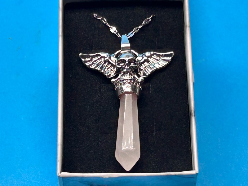 Photo 1 of 026061…skull pendant on chain in gift box