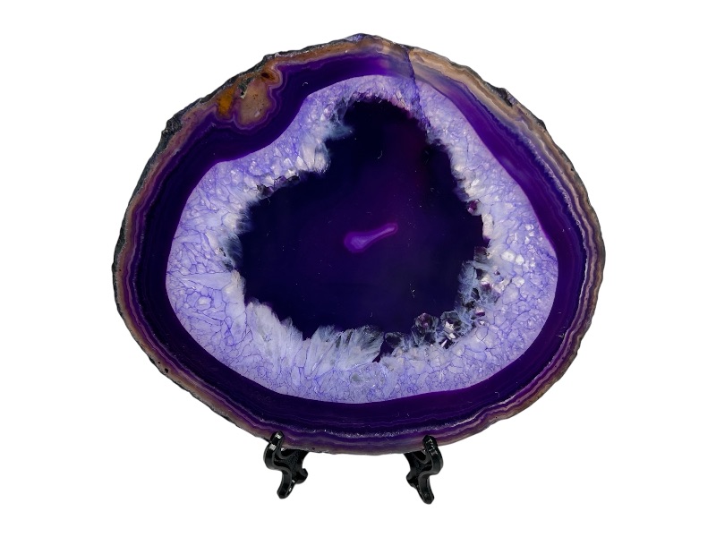 Photo 1 of 026077…6”  agate slice with stand in gift box