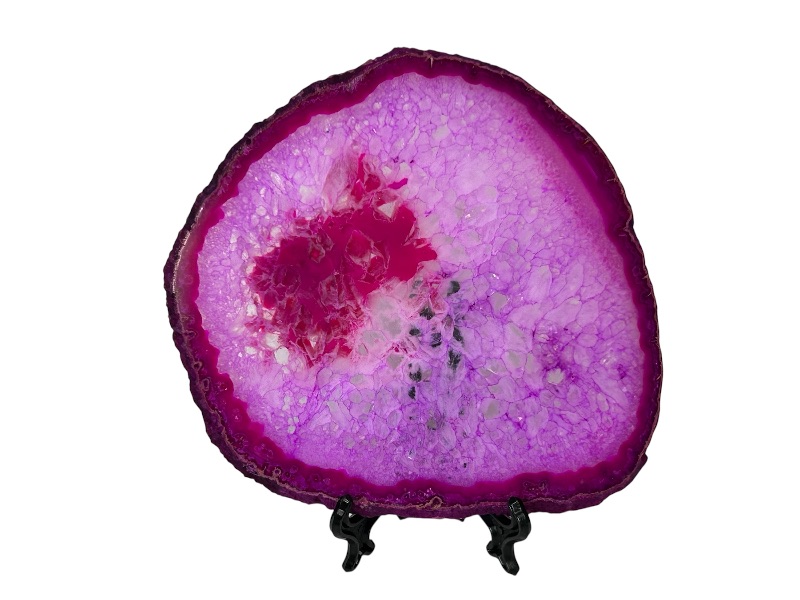 Photo 1 of 026078…6”  agate slice with stand in gift box