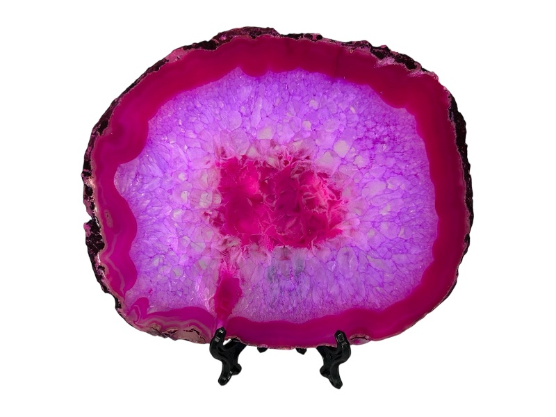 Photo 1 of 026079…6” agate slice with stand in gift box