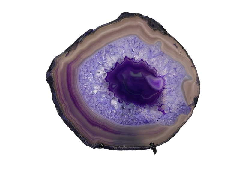 Photo 1 of 026081…6”  agate slice with stand in gift box