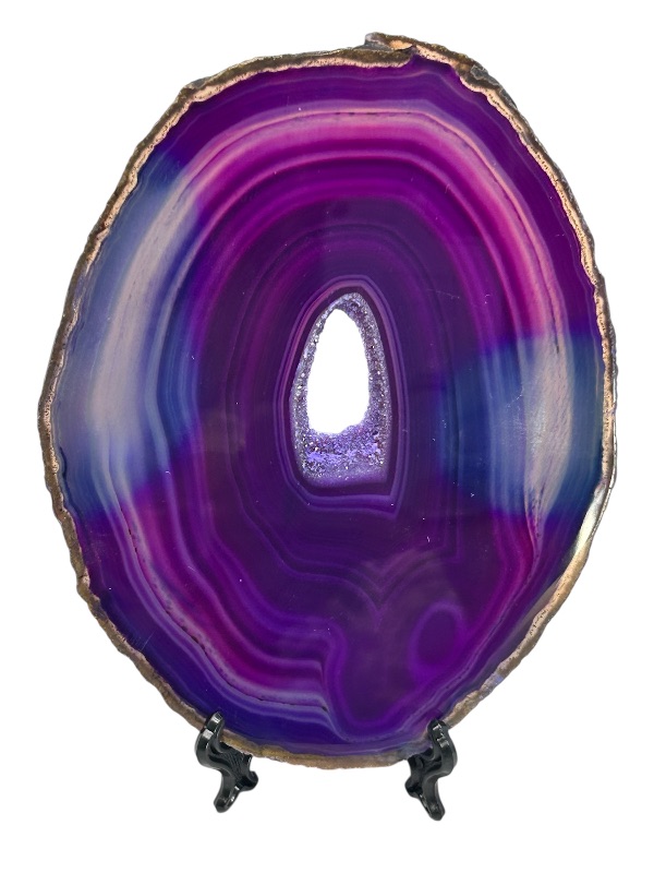 Photo 1 of 026083… 6”  agate slice with stand in gift box