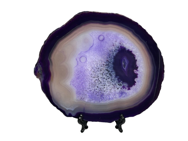 Photo 1 of 02684… 6”  agate slice with stand in gift box
