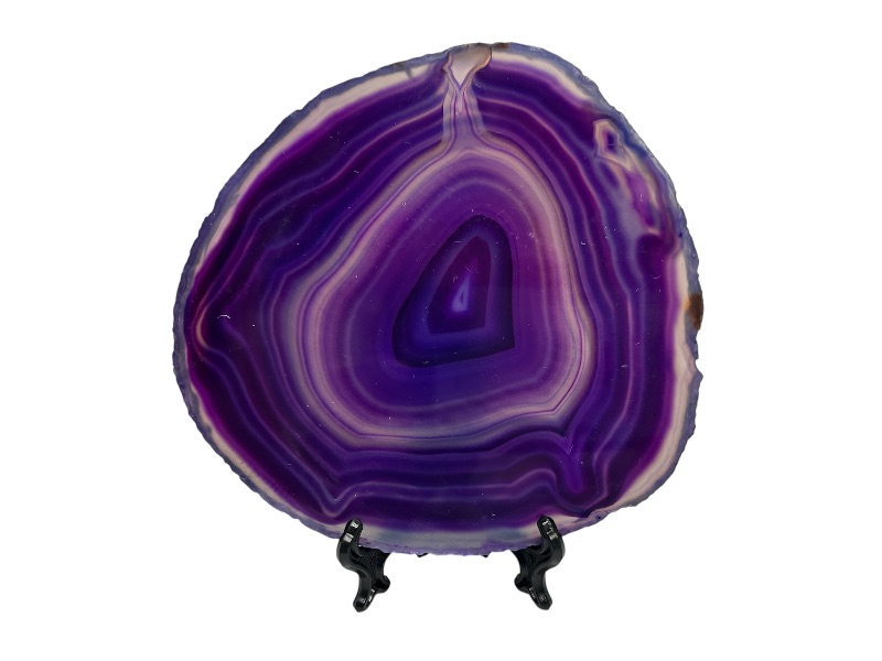 Photo 1 of 026085… 6”  agate slice with stand in gift box