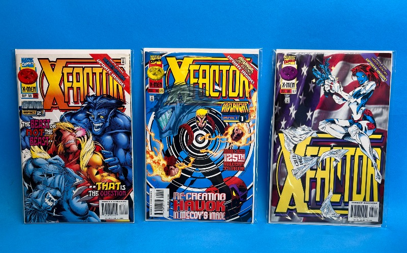 Photo 1 of 026086…3 X-factor comics in plastic sleeves 