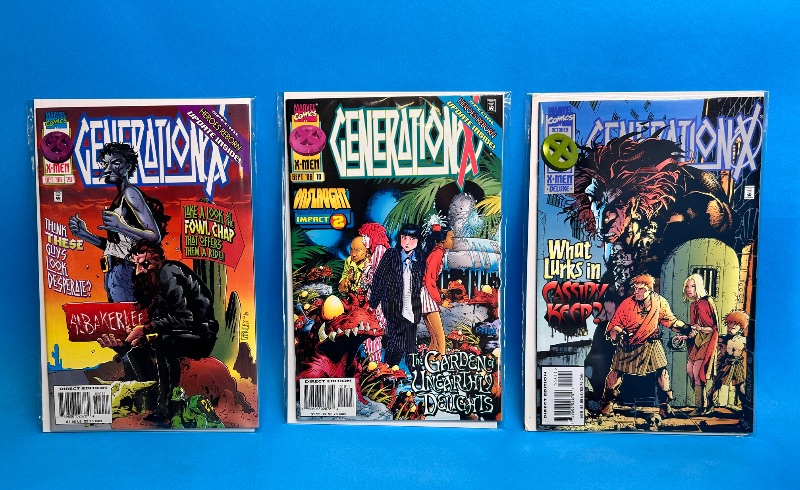 Photo 1 of 026087…3 Generation X  comics in plastic sleeves 