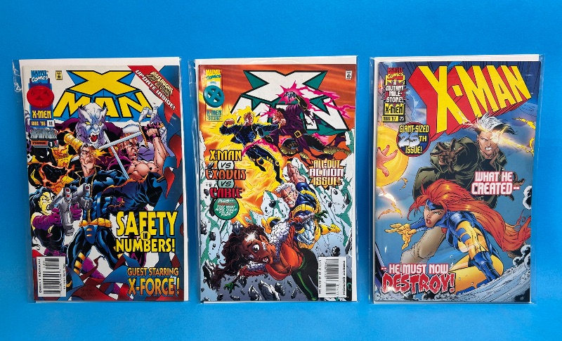 Photo 1 of 026089…3 x-man comics in plastic sleeves