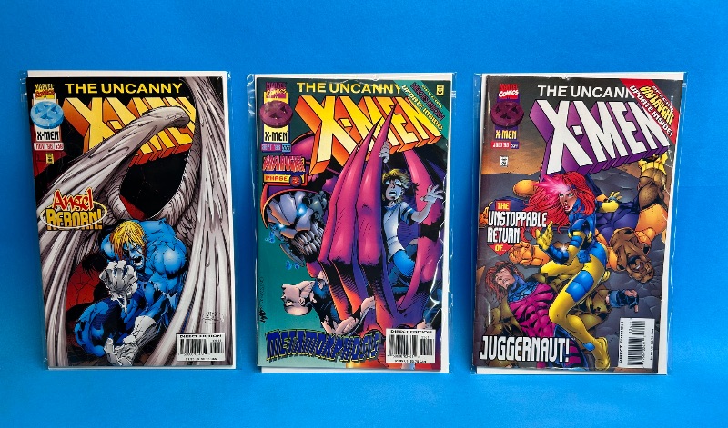 Photo 1 of 026090…3 X-men  comics in plastic sleeves 