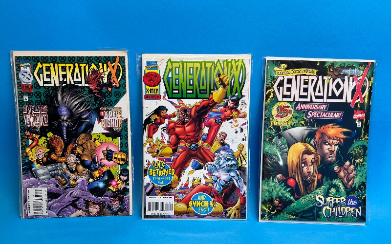 Photo 1 of 026092…3 Generation X  comics in plastic sleeves 