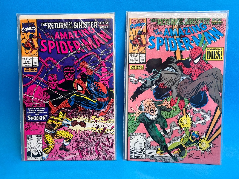Photo 1 of 026111… 2 vintage Spider-Man comics in plastic sleeves 