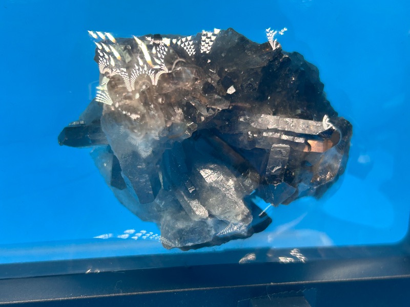 Photo 1 of 026146…amethyst and smokey quartz in 9” display