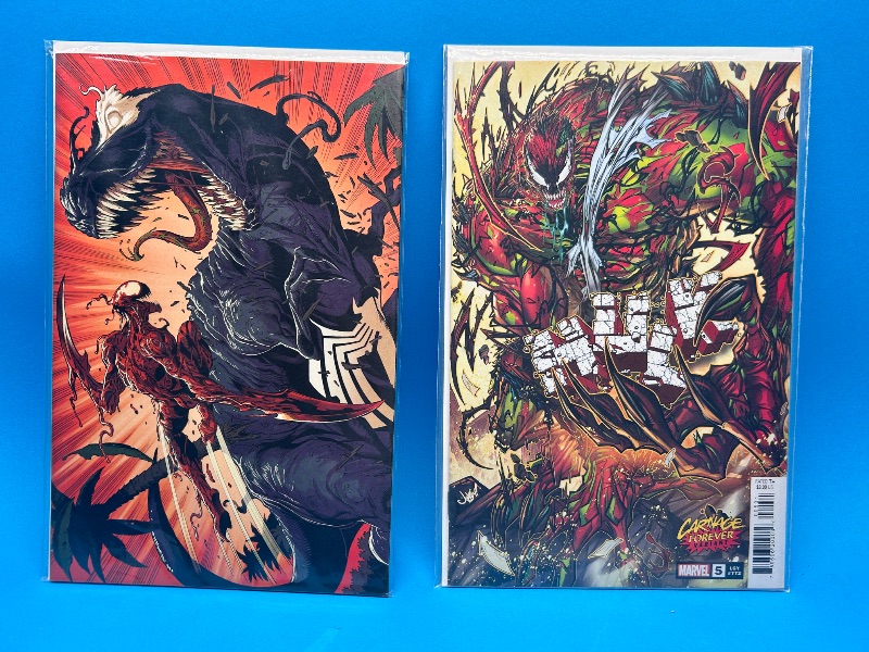 Photo 1 of 026157…Carnage  comics in plastic sleeves 