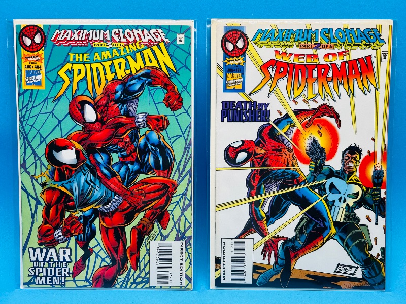Photo 1 of 026176…2 Spider-Man comics in plastic sleeves 